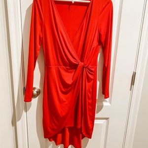 Bcbg red wrap dress